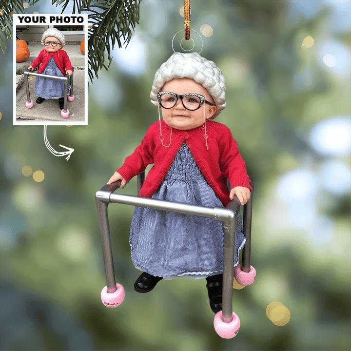 Tiny Blessing - Personalized Photo Mica Ornament - Gift For Baby, Family Members