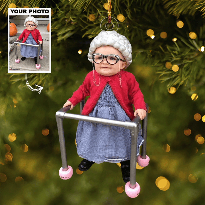 Tiny Blessing - Personalized Photo Mica Ornament - Gift For Baby, Family Members