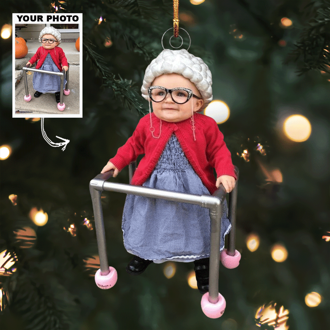 Tiny Blessing - Personalized Photo Mica Ornament - Gift For Baby, Family Members