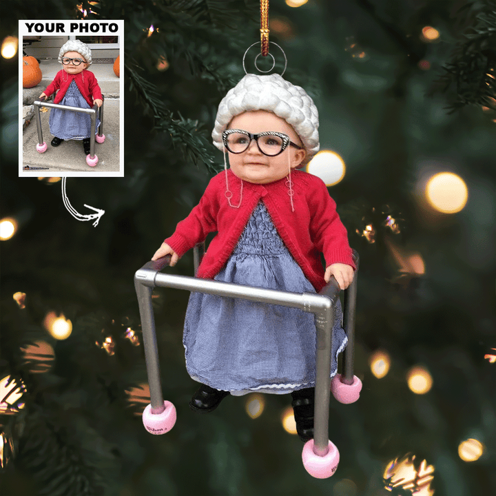 Tiny Blessing - Personalized Photo Mica Ornament - Gift For Baby, Family Members