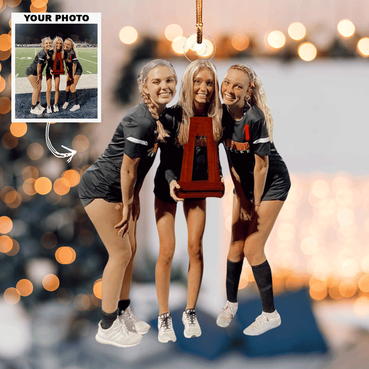 We Are The Champions - Personalized Photo Mica Ornament - Gift For Friends, Family Members