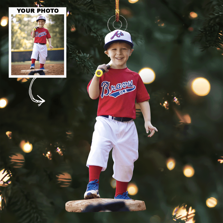 Rookie Of The Year - Personalized Photo Mica Ornament - Gift For Baseball Lovers, Family Members