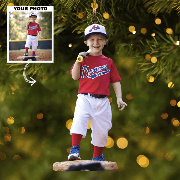 Rookie Of The Year - Personalized Photo Mica Ornament - Gift For Baseball Lovers, Family Members