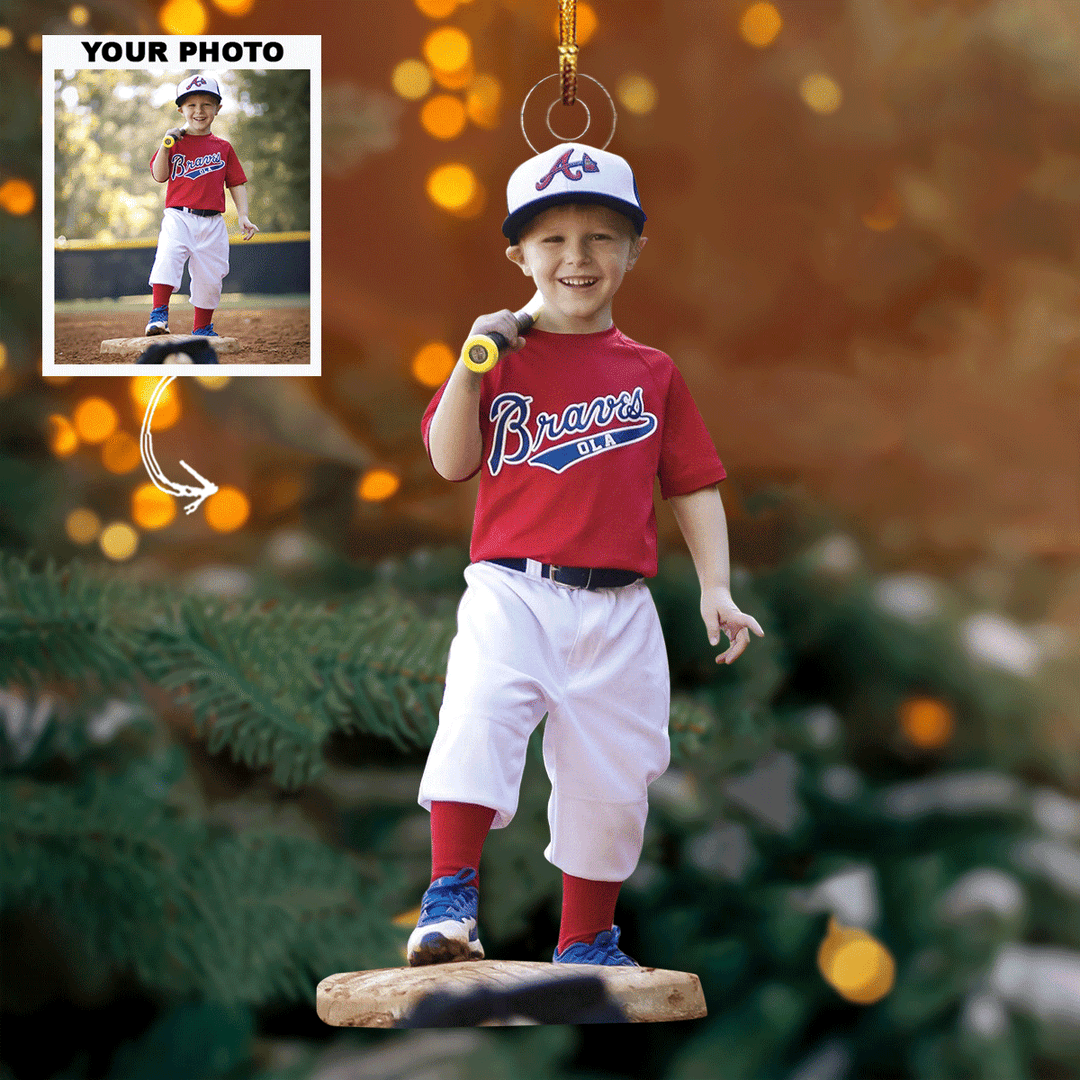 Rookie Of The Year - Personalized Photo Mica Ornament - Gift For Baseball Lovers, Family Members