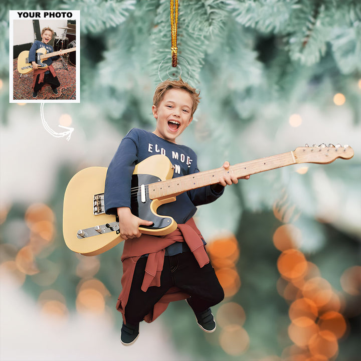 Mini Musicians - Personalized Photo Mica Ornament - Christmas Gift For Family Members, Kids
