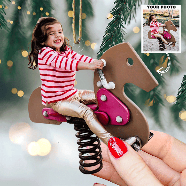 Cozy Corners - Personalized Photo Mica Ornament - Christmas Gift For Family Members