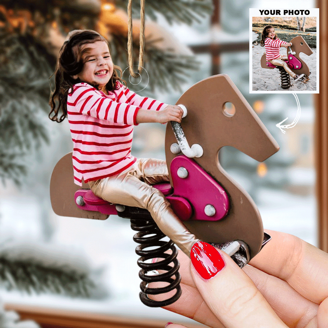 Cozy Corners - Personalized Photo Mica Ornament - Christmas Gift For Family Members