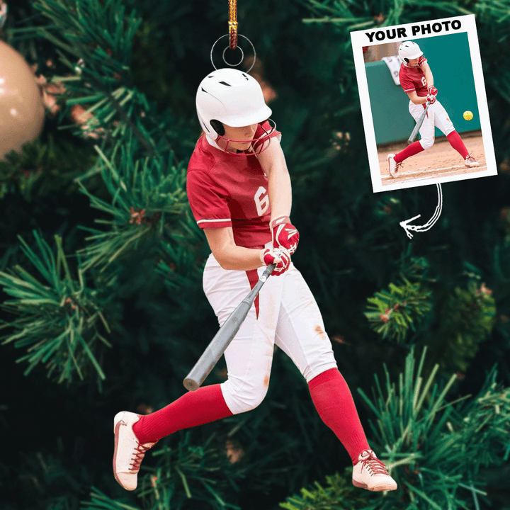Home Run - Personalized Photo Mica Ornament - Christmas Gift For Baseball Players, Baseball Lovers