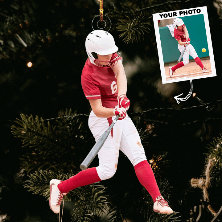 Home Run - Personalized Photo Mica Ornament - Christmas Gift For Baseball Players, Baseball Lovers
