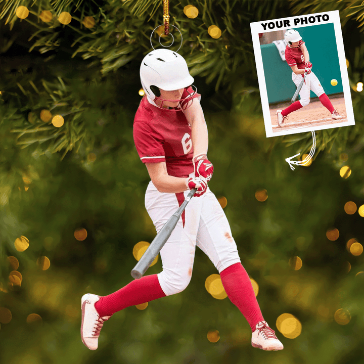 Home Run - Personalized Photo Mica Ornament - Christmas Gift For Baseball Players, Baseball Lovers