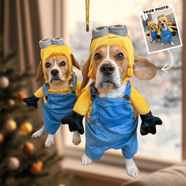 Cute Beagle - Personalized Mica Ornament - Christmas Gift For Pet Lover, Family Members