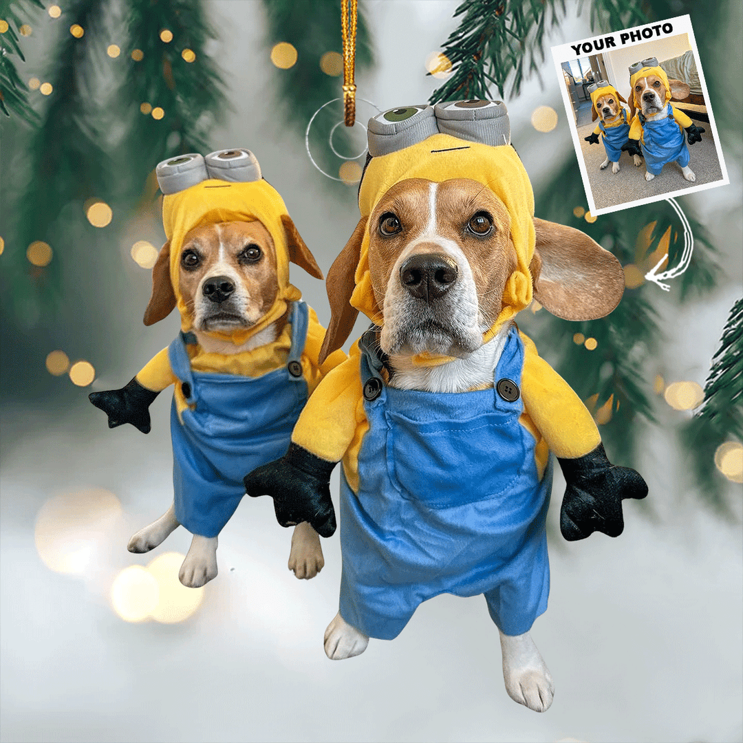 Cute Beagle - Personalized Mica Ornament - Christmas Gift For Pet Lover, Family Members