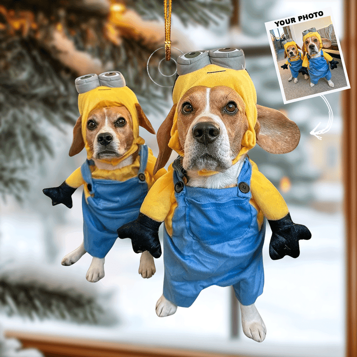 Cute Beagle - Personalized Mica Ornament - Christmas Gift For Pet Lover, Family Members