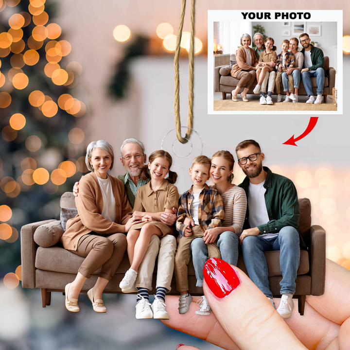 This Is Us A Whole Lot Of Love - Personalized Photo Mica Ornament - Christmas Gift For Grandma, Grandpa, Family Members