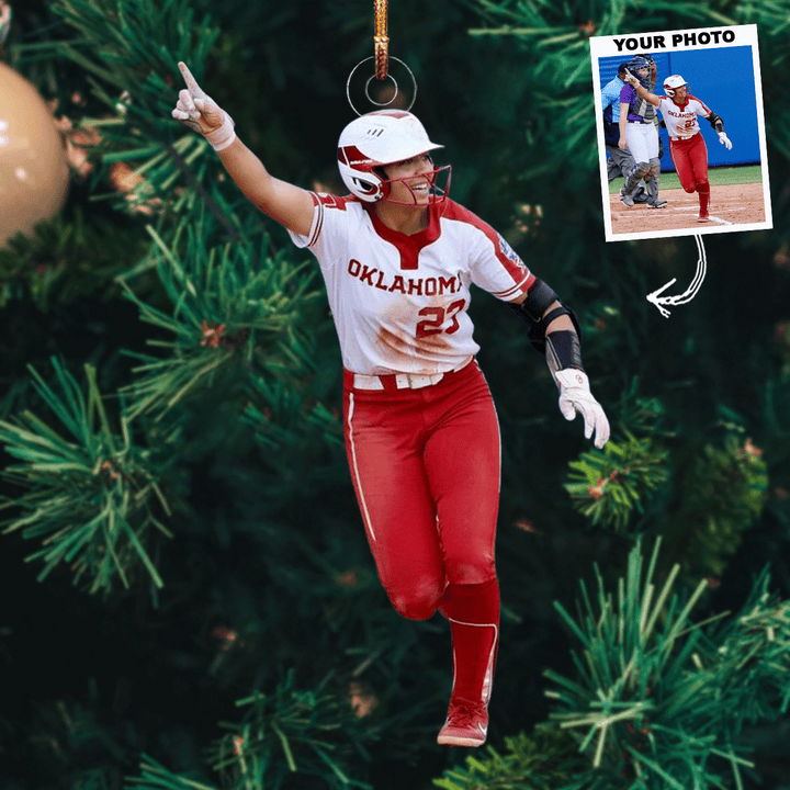 Victory Vibes - Personalized Photo Mica Ornament - Christmas Gift For Baseball Players, Baseball Lovers