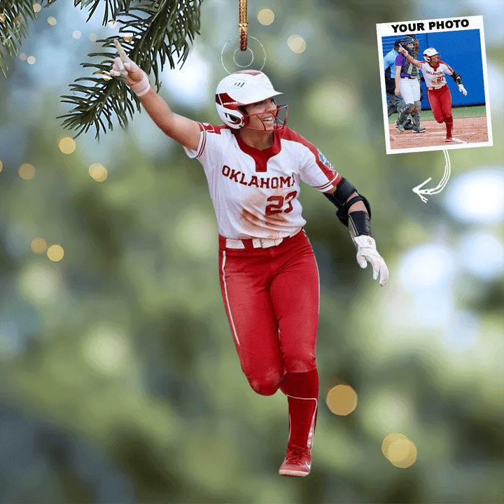 Victory Vibes - Personalized Photo Mica Ornament - Christmas Gift For Baseball Players, Baseball Lovers