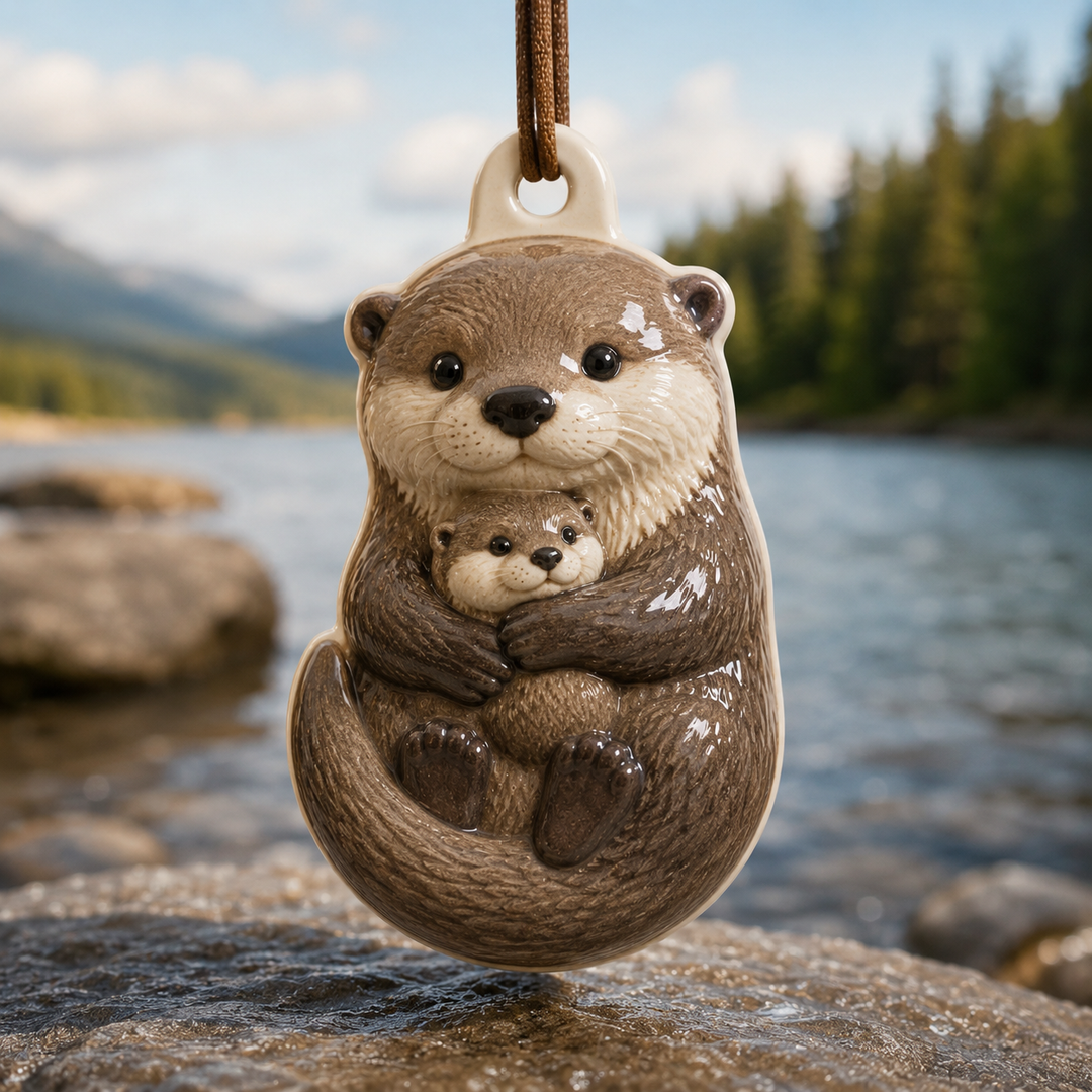 Mommy Otter Mica Ornament NCU0TM079
