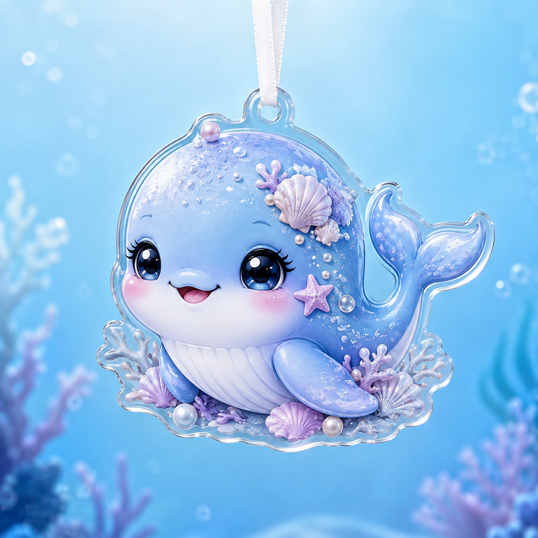 Moonlight Baby Whale Mica Ornament NCU0HA018