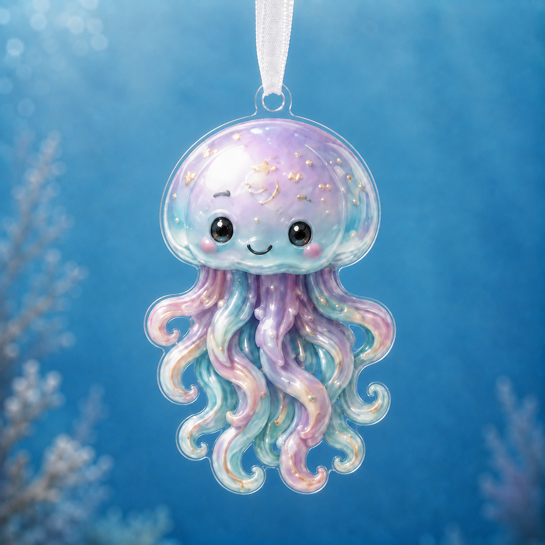 Moonlit Jellyfish Mica Ornament NCU0HA019