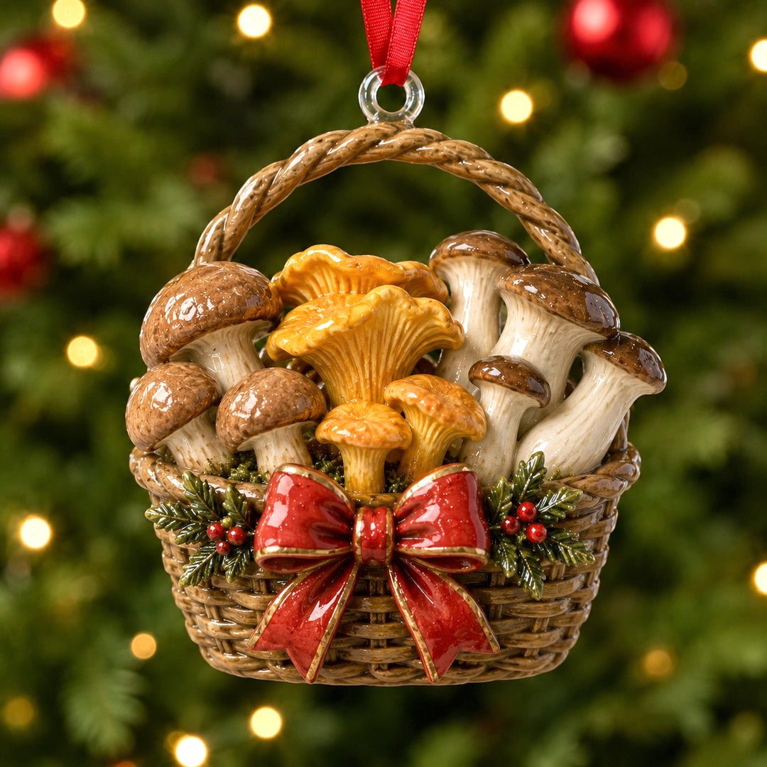 Mushroom Harvest Mica Ornament NCU0HT076