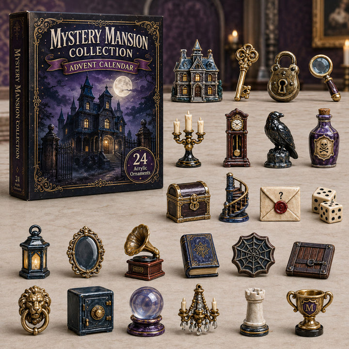 CHRISMAST KICKOFF 40% OFF - Mystery Mansion Realm Advent Calendar 2026 - 24-Day Festive Countdown, Acrylic Charms Blind Box - Gift For Board Games Lovers AC0TH059