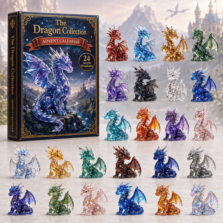 CHRISTMAS KICKOFF 40% OFF - Mystic Dragon Advent Calendar 2026 - 24-Day Festive Countdown, Acrylic Charms Blind Box - Gift For Dragon Lovers