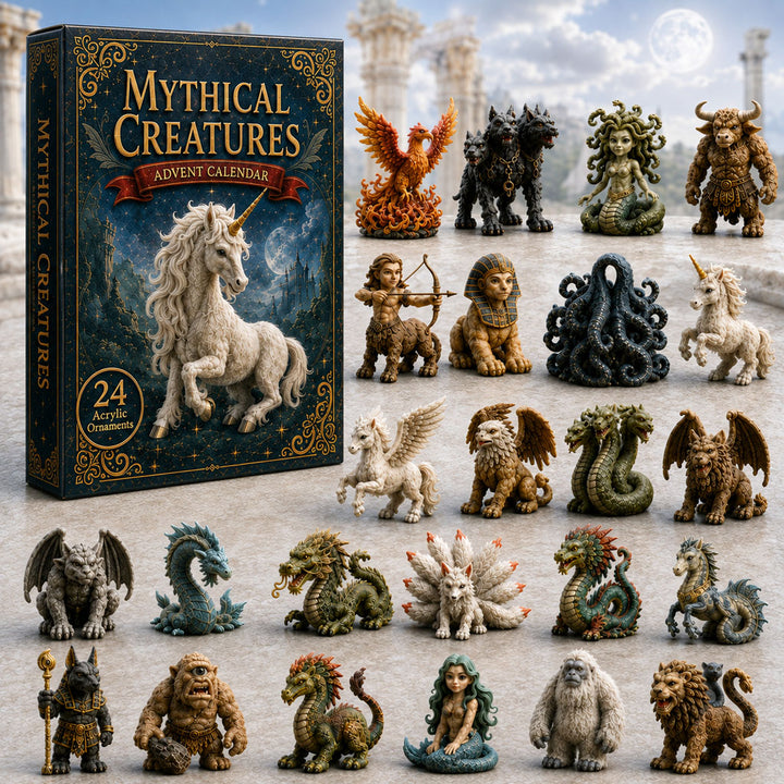 CHRISTMAS KICKOFF 40% OFF - Mythical Legends Advent Calendar 2026 - 24-Day Festive Countdown, Acrylic Charms Blind Box - Gift For Fantasy Lovers AC0HA027