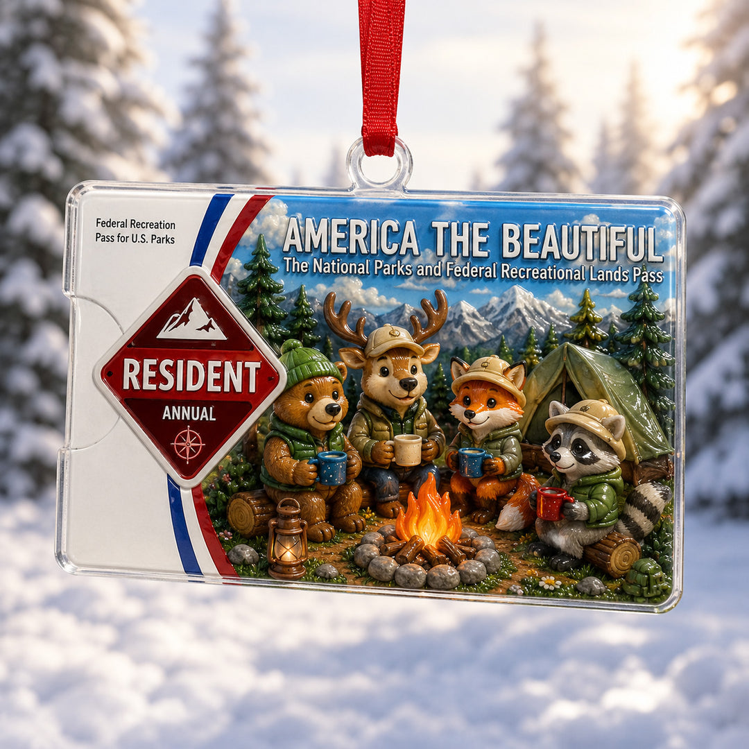 National Parks Pass Mica Ornament NCU0HT080