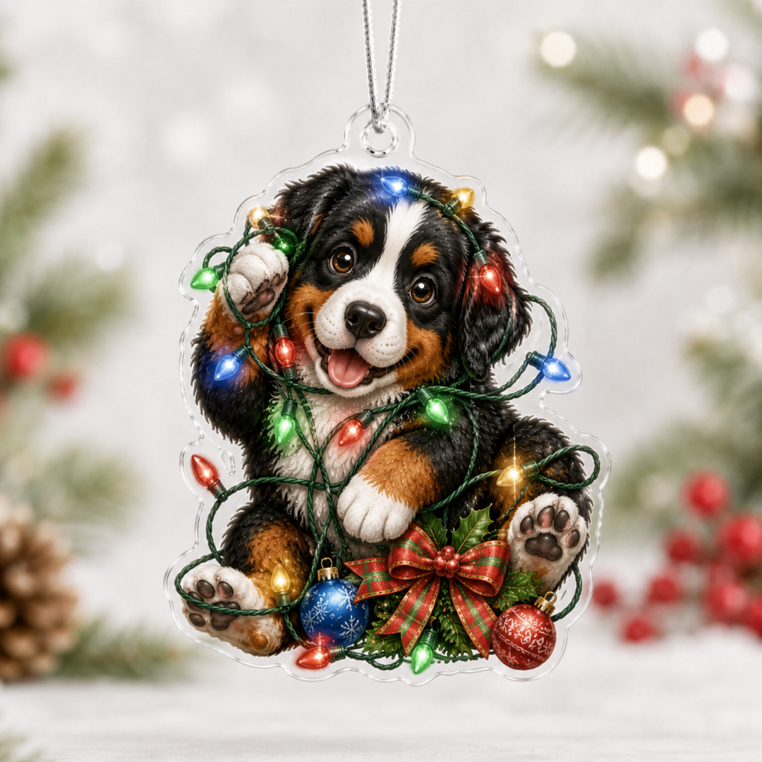 Naughty Bernese Mountain Dog Mica Ornament NCU0NT090