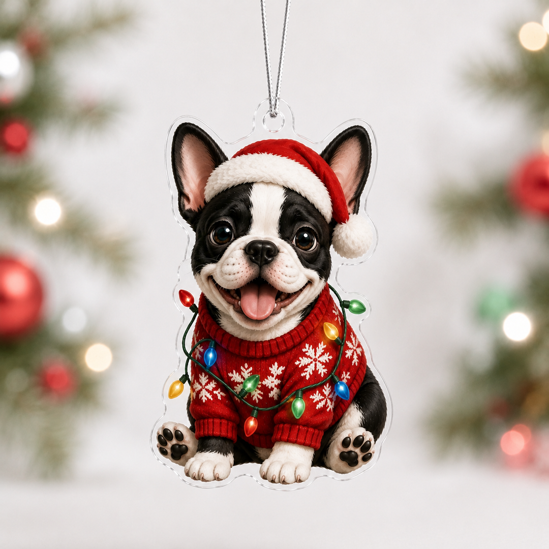 Naughty French Bulldog Mica Ornament NCU0NT096