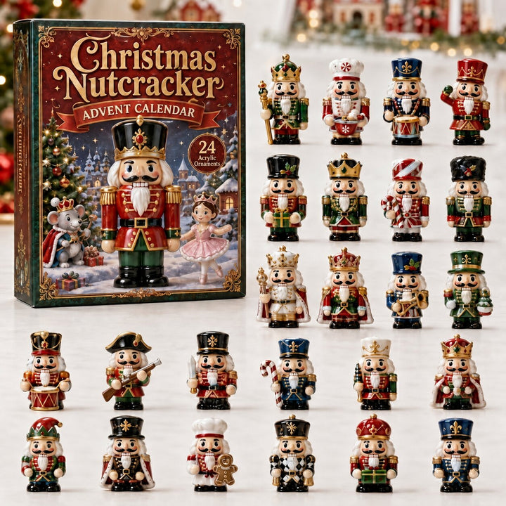 CHRISTMAS KICKOFF 40% OFF - Nutcracker Advent Calendar 2026 - 24-Day Festive Countdown, Acrylic Charms Blind Box - Gift For Festive Collectors AC0NT008