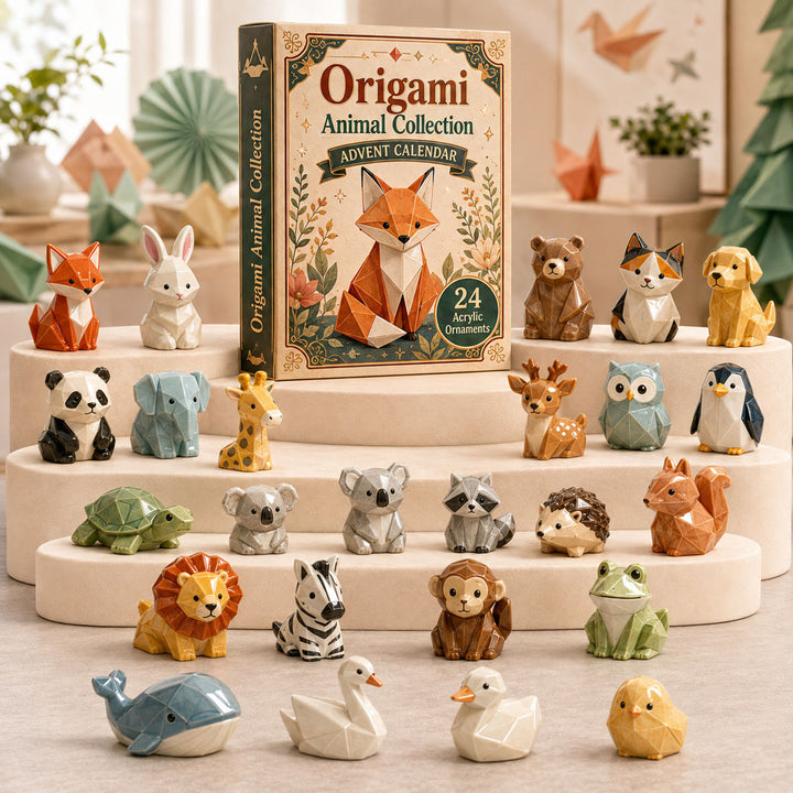 CHRISTMAS KICKOFF 40% OFF - Origami Animal Collection Advent Calendar 2026 - 24-Day Festive Countdown, Acrylic Charms Blind Box - Gift For Origami Lovers AC0TH218