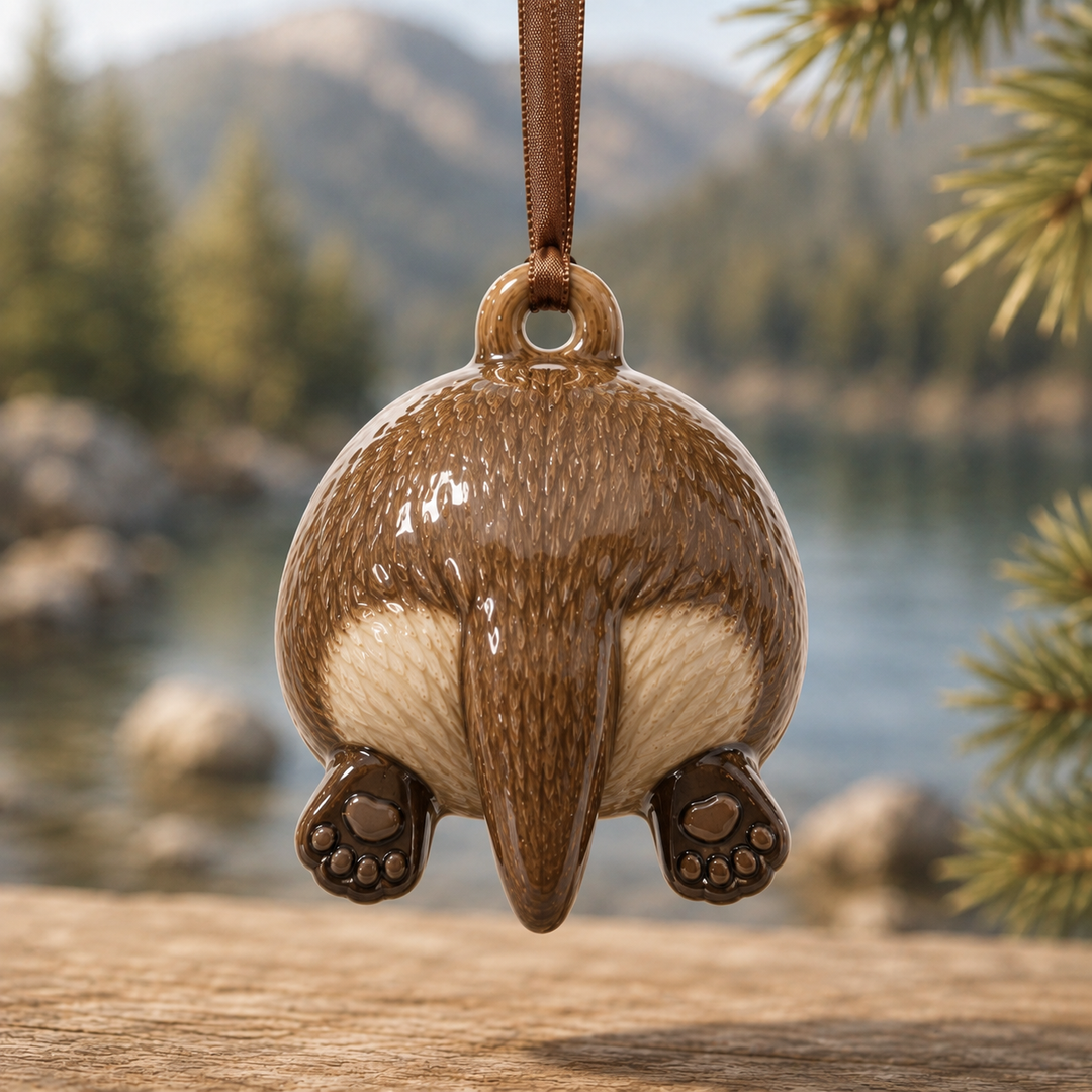 Otter Butt Mica Ornament NCU0TM077