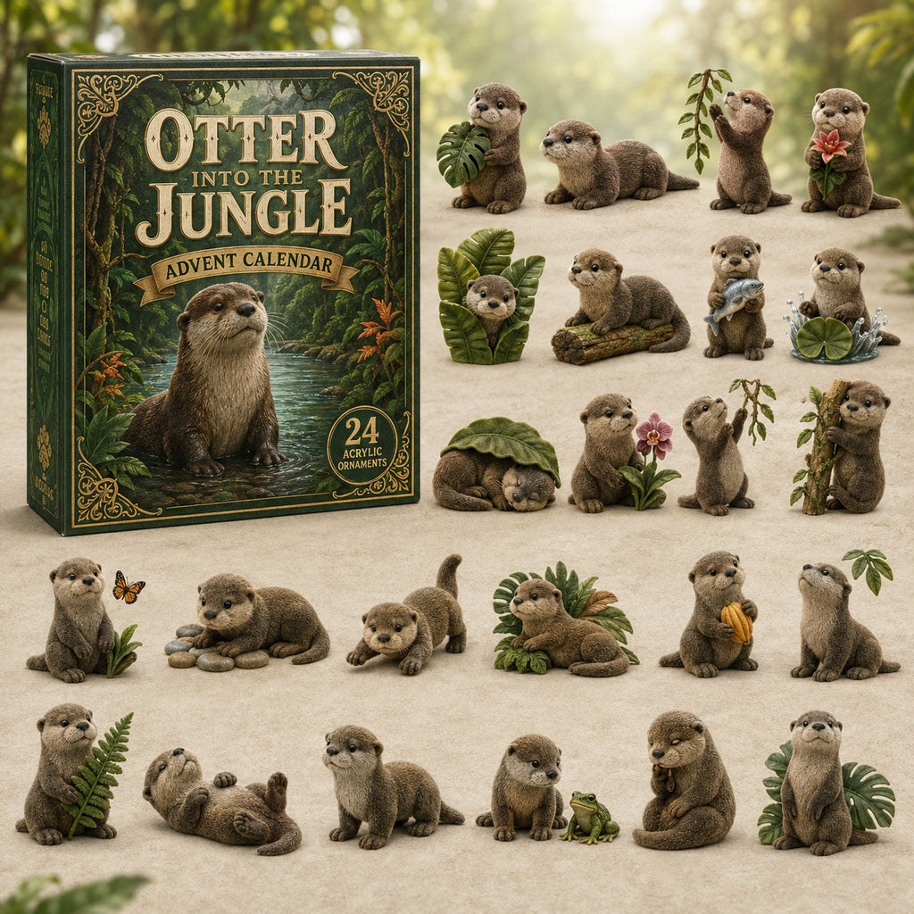 CHRISTMAS KICKOFF 40% OFF - Otter In Jungle Advent Calendar 2026 - 24-Day Festive Countdown, Acrylic Charms Blind Box - Gift For Otter Lovers AC0TM274