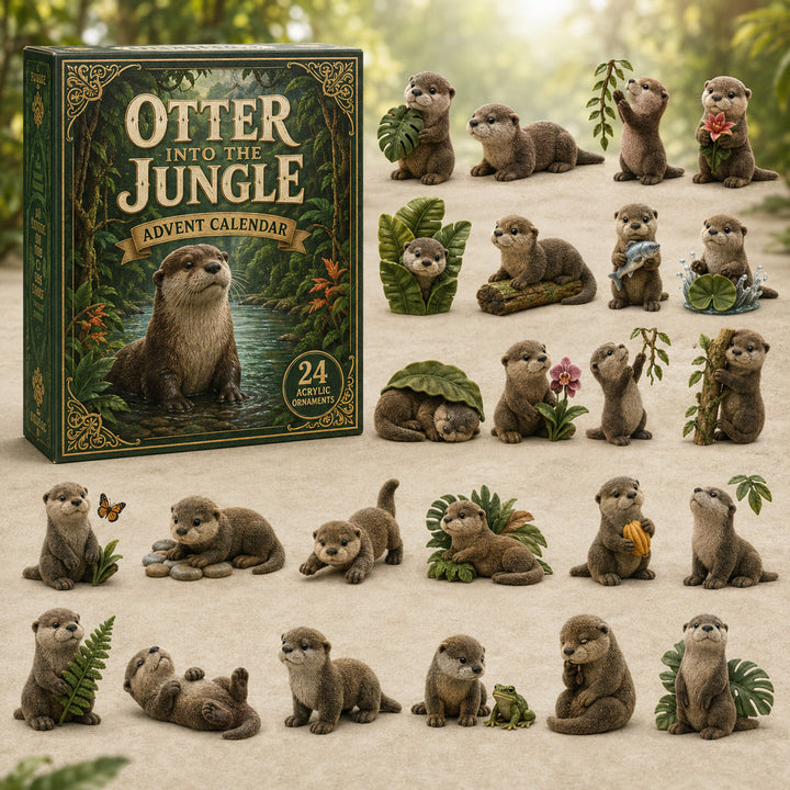 CHRISTMAS KICKOFF 40% OFF - Otter In Jungle Advent Calendar 2026 - 24-Day Festive Countdown, Acrylic Charms Blind Box - Gift For Otter Lovers AC0TM274