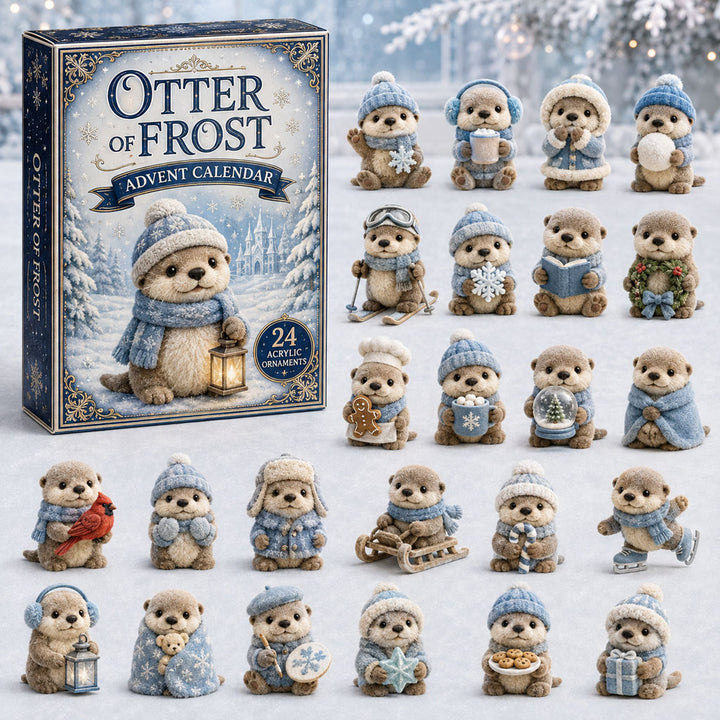 CHRISTMAS KICKOFF 40% OFF - Otter Of Frost Advent Calendar 2026 - 24-Day Festive Countdown, Acrylic Charms Blind Box - Gift For Otter Lovers AC0TM146