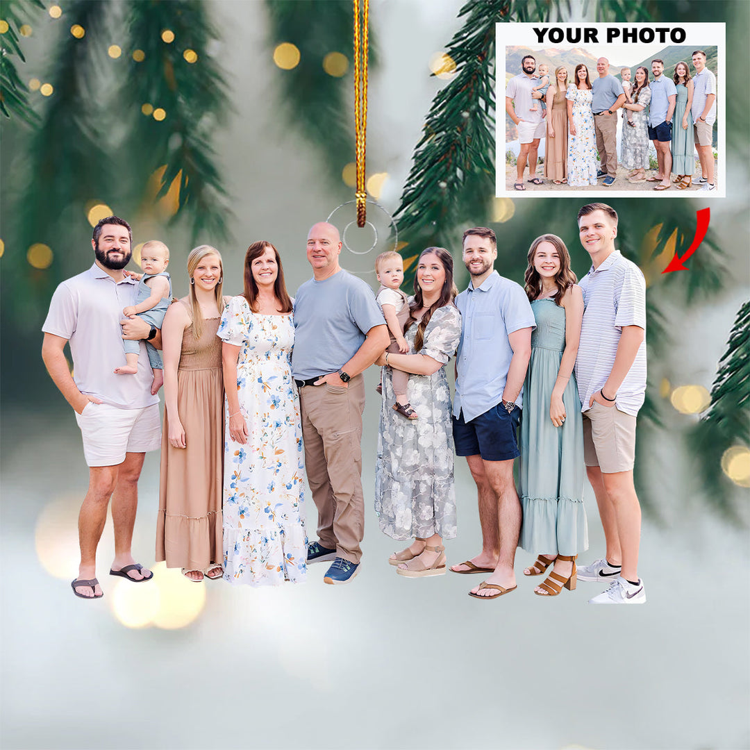 Our Beachside Story - Personalized Photo Mica Ornament - Christmas Gift For Family Members