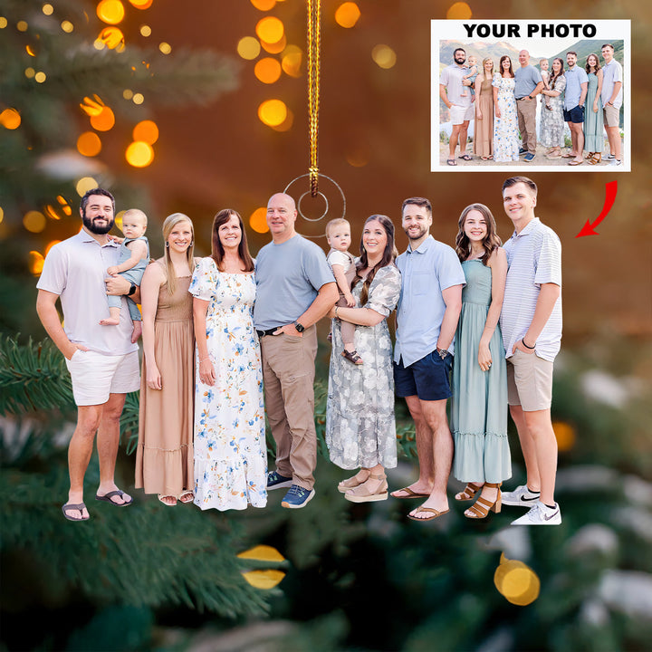 Our Beachside Story - Personalized Photo Mica Ornament - Christmas Gift For Family Members