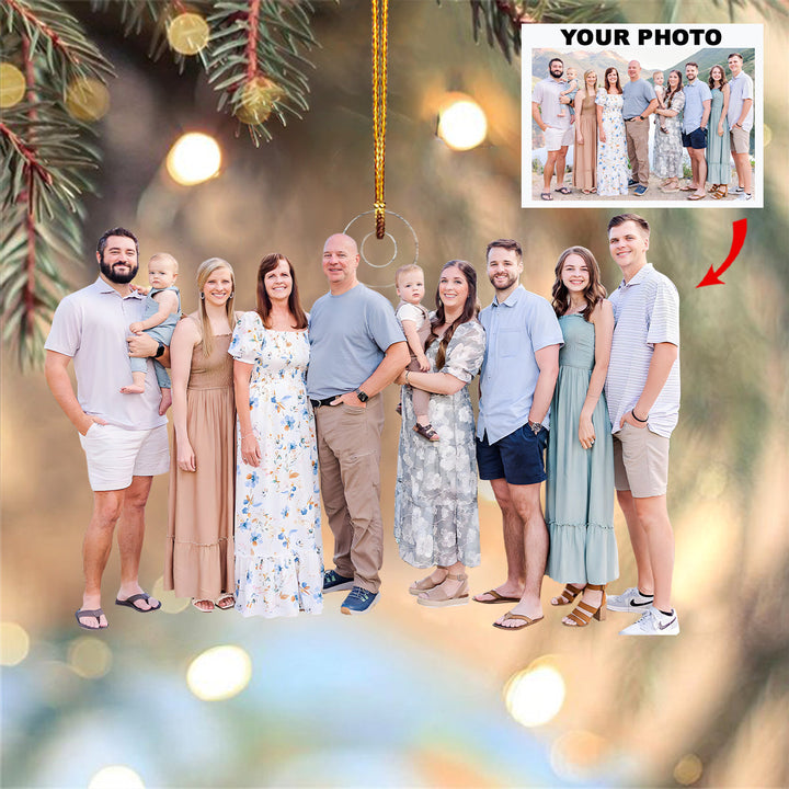 Our Beachside Story - Personalized Photo Mica Ornament - Christmas Gift For Family Members