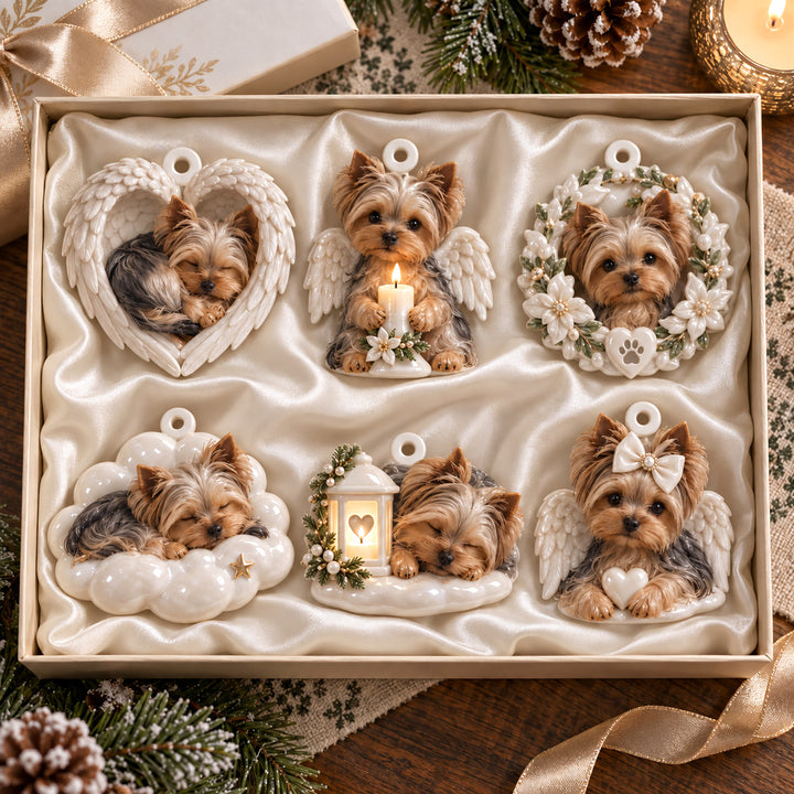Our Beloved Yorkie Acrylic Ornament Gift Set NCU0HT181