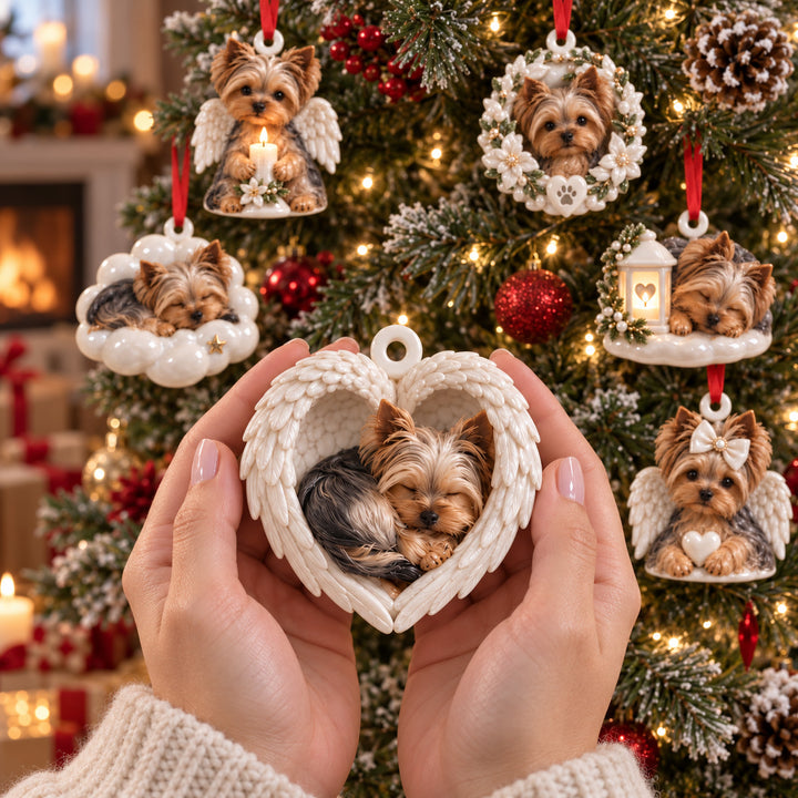 Our Beloved Yorkie Acrylic Ornament Gift Set NCU0HT181