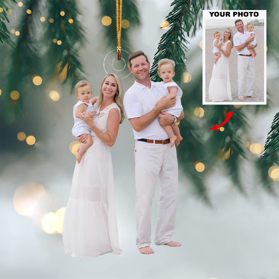 Our Little Miracles - Personalized Photo Mica Ornament - Christmas Gift For Family Members