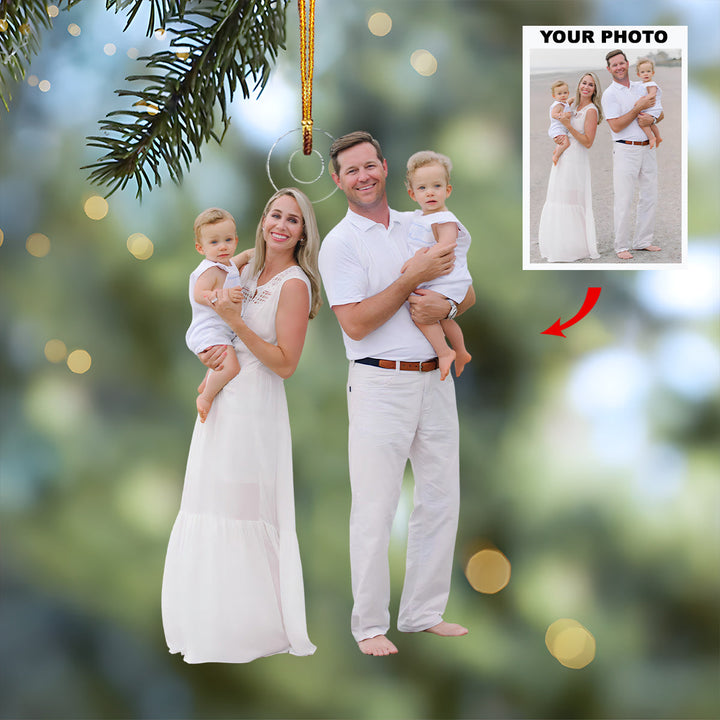 Our Little Miracles - Personalized Photo Mica Ornament - Christmas Gift For Family Members