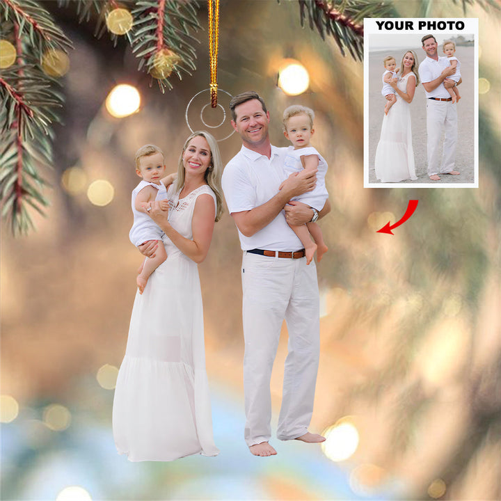 Our Little Miracles - Personalized Photo Mica Ornament - Christmas Gift For Family Members