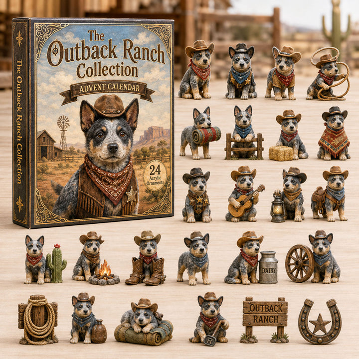 CHRISTMAS KICKOFF 40% OFF - Outback Ranch Collection Advent Calendar 2026 - 24-Day Festive Countdown, Acrylic Charms Blind Box - Gift For Dog Lovers AC0TH235