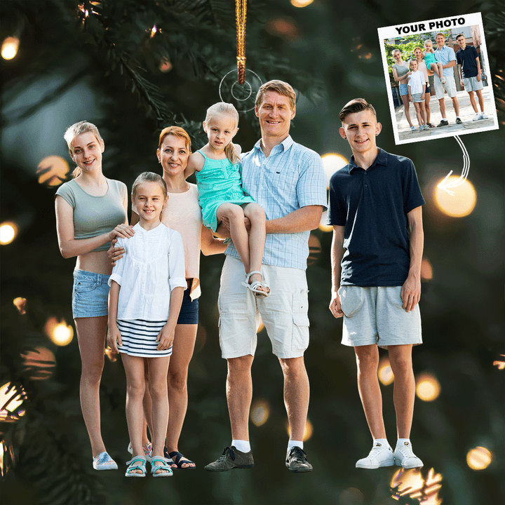 Outdoor Smiles - Personalized Photo Mica Ornament - Gift For Family, Family Members