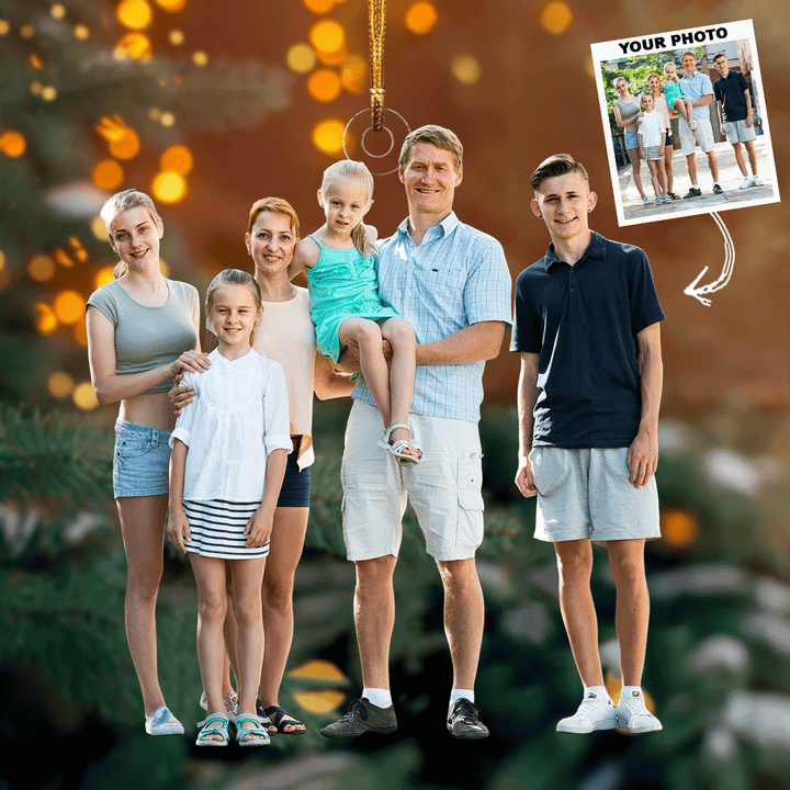 Outdoor Smiles - Personalized Photo Mica Ornament - Gift For Family, Family Members
