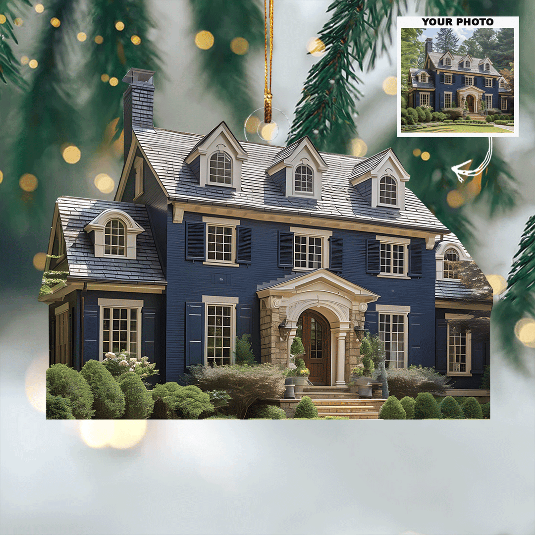 Our New House - Personalized Photo Mica Ornament - Christmas Gift For Family Members