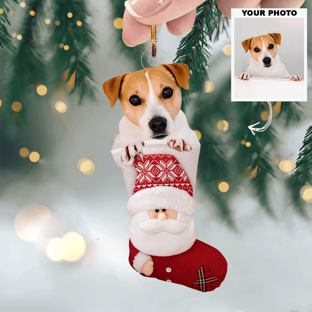 Custom Photo Pet - Personalized Photo Mica Ornament - Christmas Gift For Pet Lovers UPL0PD047