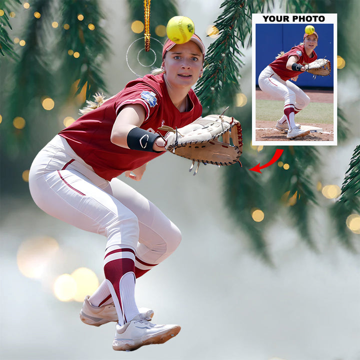 Play Ball - Personalized Photo Mica Ornament - Christmas Gift For Baseball Players, Baseball Lovers
